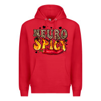 Red neuro spicy neurodivergence Premium Hoodie - LillyAllenDesigns
