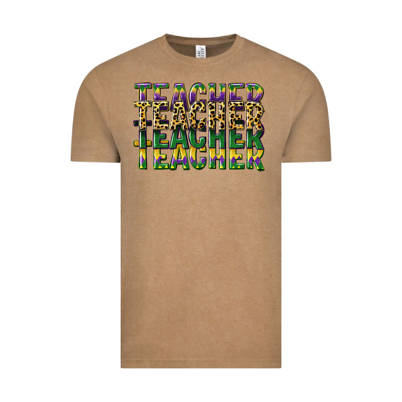 Teacher Mardi Gras Vintage Tee by CowGirlArtShop | Teevron
