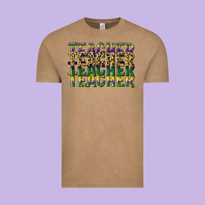 Teacher Mardi Gras Vintage Tee Designed By Cowgirlartshop