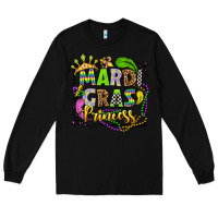 Black mardi gras princess Long Sleeve Tee - OliviaCreatesArt