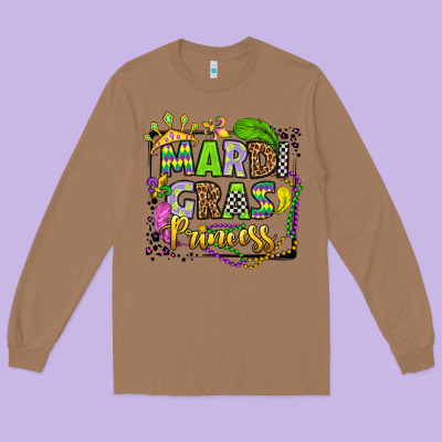 Mardi Gras Princess Long Sleeve Tee Designed By Oliviacreatesart