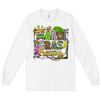 White mardi gras princess Long Sleeve Tee - OliviaCreatesArt
