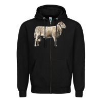 Black katahdin sheep Zipper Hoodie - LillyAllenDesigns