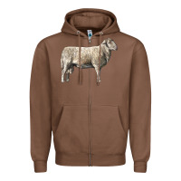 Chestnut katahdin sheep Zipper Hoodie - LillyAllenDesigns