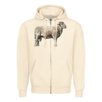 Sandshell katahdin sheep Zipper Hoodie - LillyAllenDesigns