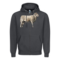 Smoke katahdin sheep Zipper Hoodie - LillyAllenDesigns