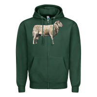 Sports Green katahdin sheep Zipper Hoodie - LillyAllenDesigns