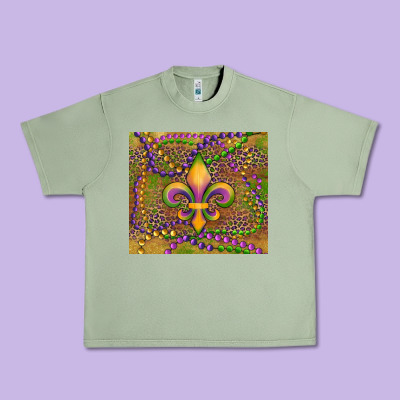 Mardi Gras Fleur De Lis Urban Heavy Tee Designed By Ranaportraitstore