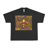 Pigment Black mardi gras fleur de lis Urban Heavy Tee - RanaPortraitStore