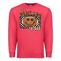 Cardinal it's game day y'all football smiley face Premium Sweatshirt - BarkalooDesign