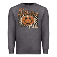 Charcoal Heather it's game day y'all football smiley face Premium Sweatshirt - BarkalooDesign