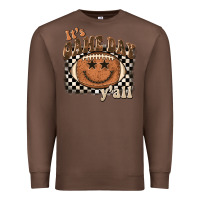 Chestnut it's game day y'all football smiley face Premium Sweatshirt - BarkalooDesign