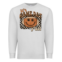 Dove Grey it's game day y'all football smiley face Premium Sweatshirt - BarkalooDesign