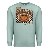 Seafoam it's game day y'all football smiley face Premium Sweatshirt - BarkalooDesign