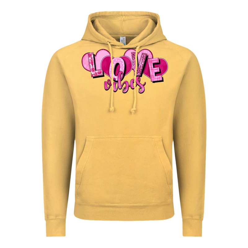 Love Vibes Valentine's Day Vintage Hoodie by HowdyJamesFarm | Teevron