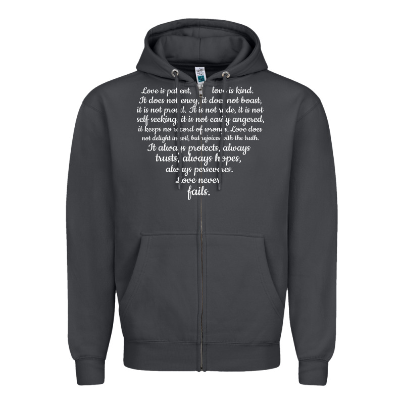 Love Is Patient Love Is Kind 1 Corinthians 1348 Zipper Hoodie by trangStudio | Teevron