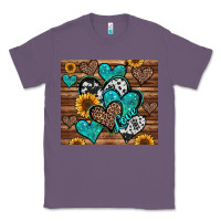 Lavender turquoise sunflower hearts Classic Tee - Jasminsmagicworld