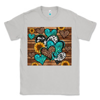 Moon Dust turquoise sunflower hearts Classic Tee - Jasminsmagicworld