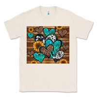 Natural turquoise sunflower hearts Classic Tee - Jasminsmagicworld