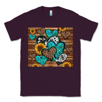 Plum turquoise sunflower hearts Classic Tee - Jasminsmagicworld