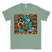 Sage turquoise sunflower hearts Classic Tee - Jasminsmagicworld
