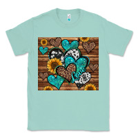 Seafoam turquoise sunflower hearts Classic Tee - Jasminsmagicworld