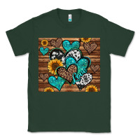 Sports Green turquoise sunflower hearts Classic Tee - Jasminsmagicworld