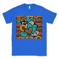 True Royal turquoise sunflower hearts Classic Tee - Jasminsmagicworld