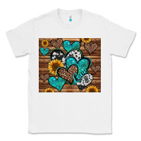 White turquoise sunflower hearts Classic Tee - Jasminsmagicworld