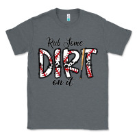 Charcoal Heather rub somedirt on it baseball Classic Tee - CowhideDigitalArt