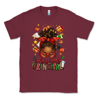 Burgundy santas favorite principal afro messy bun Classic Tee - texasbilliewilder