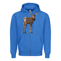 True Royal elk fawn deer Zipper Hoodie - LillyAllenDesigns