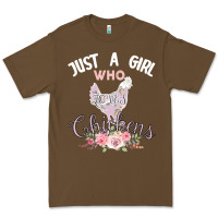 Cacao Just a girl who loves chickens Premium Tee - Bettercallsaul