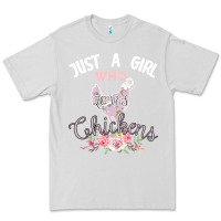 Dove Grey Just a girl who loves chickens Premium Tee - Bettercallsaul