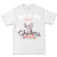 White Just a girl who loves chickens Premium Tee - Bettercallsaul