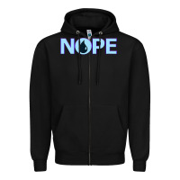 Black NOPE  Blue Magic  Island Mana Symbol Zipper Hoodie - trangStudio