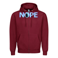 Burgundy NOPE  Blue Magic  Island Mana Symbol Zipper Hoodie - trangStudio