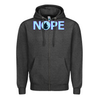 Charcoal Heather NOPE  Blue Magic  Island Mana Symbol Zipper Hoodie - trangStudio