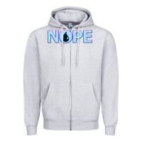 Heather Grey NOPE  Blue Magic  Island Mana Symbol Zipper Hoodie - trangStudio