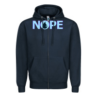 Navy NOPE  Blue Magic  Island Mana Symbol Zipper Hoodie - trangStudio