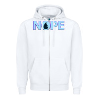 White NOPE  Blue Magic  Island Mana Symbol Zipper Hoodie - trangStudio