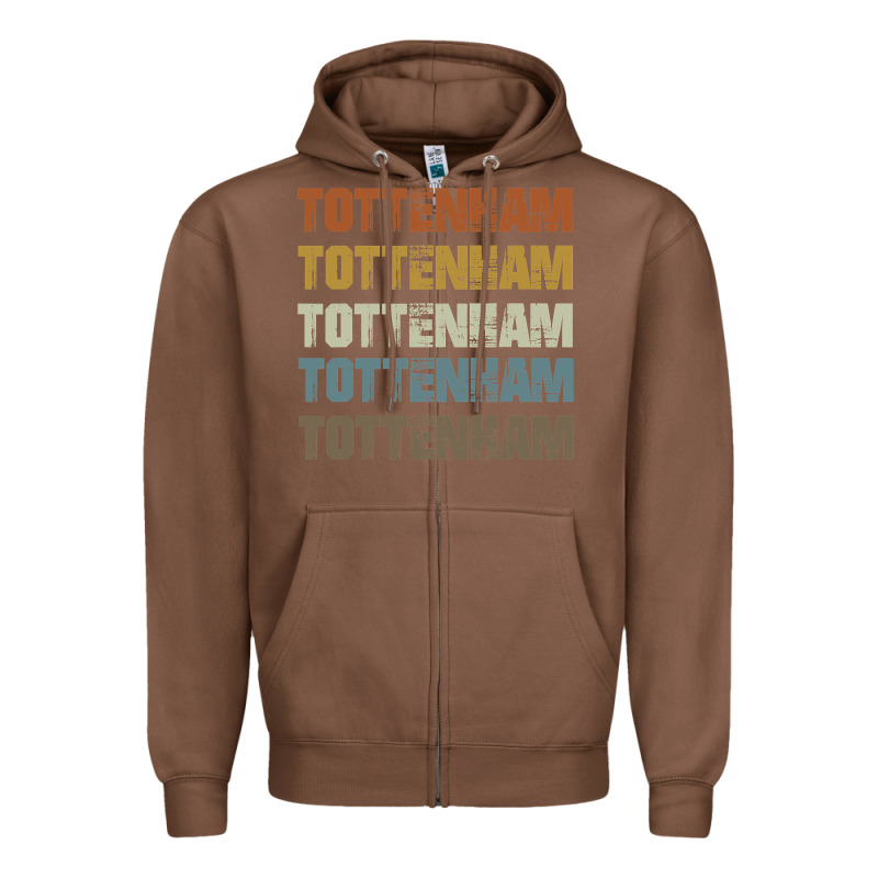 Retro Vintage Tottenham London Zipper Hoodie by trangStudio | Teevron