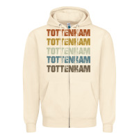 Sandshell Retro Vintage Tottenham London Zipper Hoodie - trangStudio