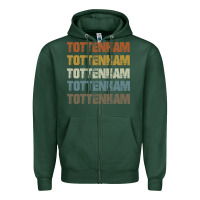 Sports Green Retro Vintage Tottenham London Zipper Hoodie - trangStudio
