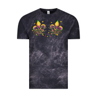 Cloud Black skeleton hands mardi gras Vintage Tee - CowGirlArtShop