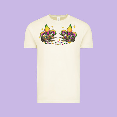 Skeleton Hands Mardi Gras Vintage Tee Designed By Cowgirlartshop
