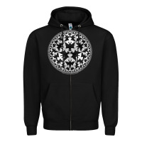 Black M.C. Escher Circle Limit IV Zipper Hoodie - trangStudio