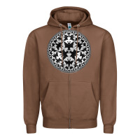 Chestnut M.C. Escher Circle Limit IV Zipper Hoodie - trangStudio