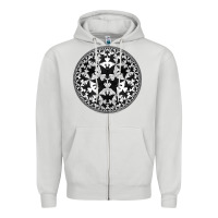 Dove Grey M.C. Escher Circle Limit IV Zipper Hoodie - trangStudio