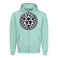 Seafoam M.C. Escher Circle Limit IV Zipper Hoodie - trangStudio
